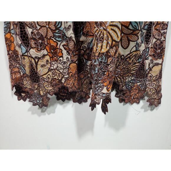 Nicolle Miller Studio Spaghetti Straps Beading LCocktail Dress Floral - Picture 7 of 11